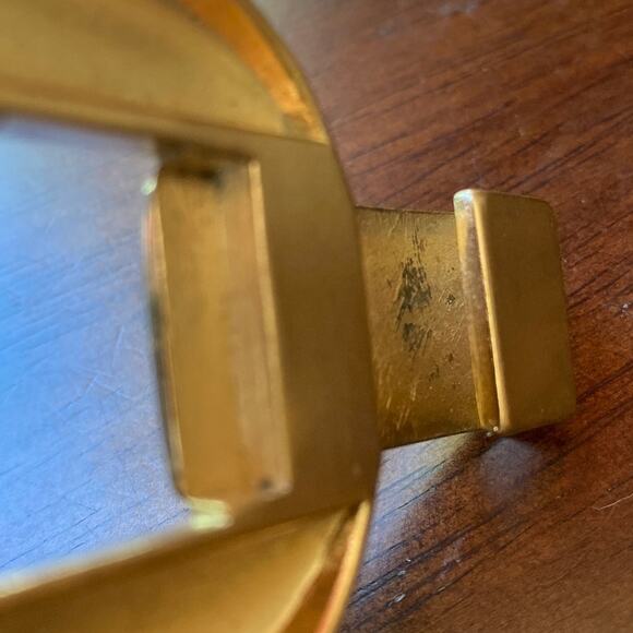 Belt Buckle Vintage Two Piece Goldtone Clasp Women 70s 80s 90s Ellen Tracy Metal - Picture 5 of 12